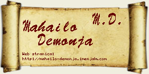 Mahailo Demonja vizit kartica